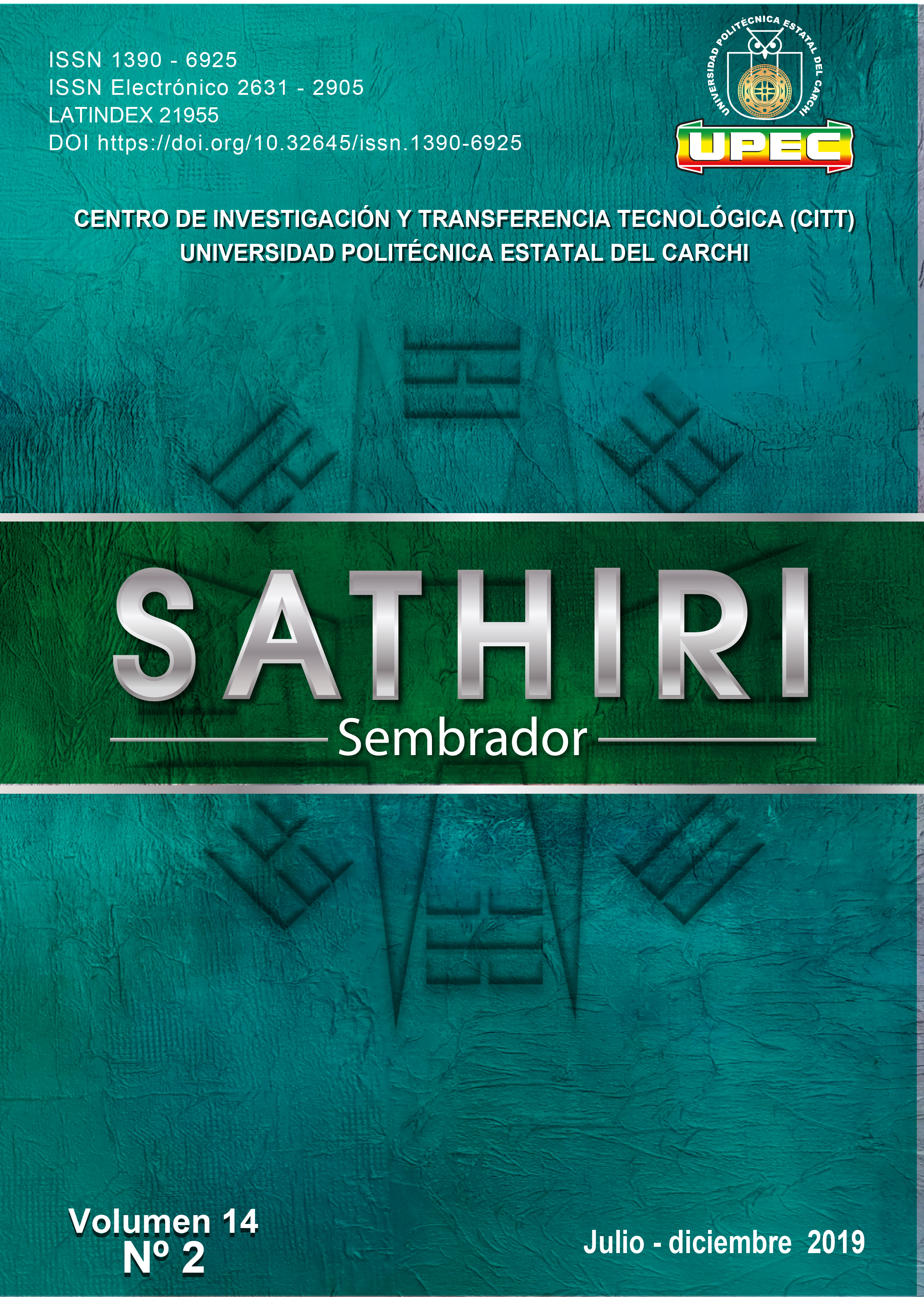 					Ver Vol. 14 Núm. 2 (2019): Revista SATHIRI: Sembrador Vol. 14, N.° 2 (Julio - Diciembre)
				